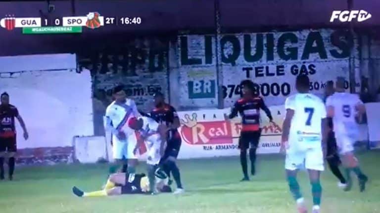 Jogador agride juiz na 2&ordf; divis&atilde;o do RS; veja v&iacute;deo do lance