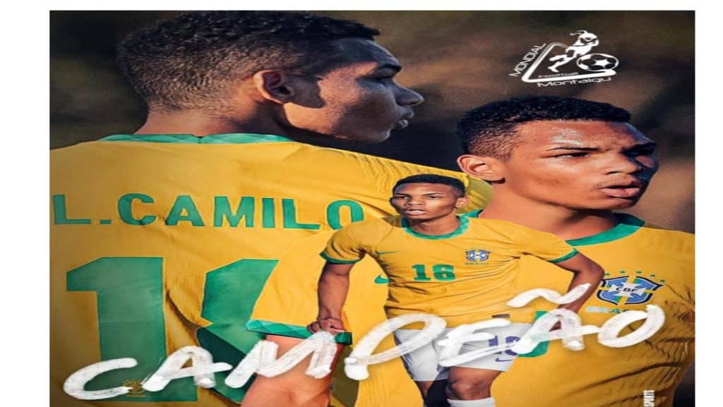 Lucas Camilo, do Gr&ecirc;mio, &eacute; campe&atilde;o do Torneio de Montaigu com a Sele&ccedil;&atilde;o Brasileira sub-17