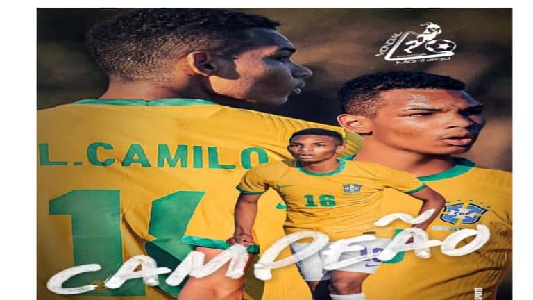 Lucas Camilo, do Gr&ecirc;mio, &eacute; campe&atilde;o do Torneio de Montaigu com a Sele&ccedil;&atilde;o Brasileira sub-17
