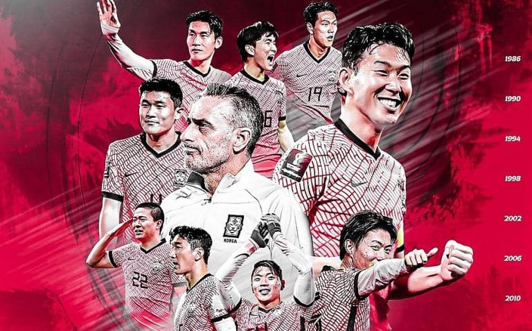 Calend&aacute;rio da Coreia do Sul na Copa do Mundo 2022