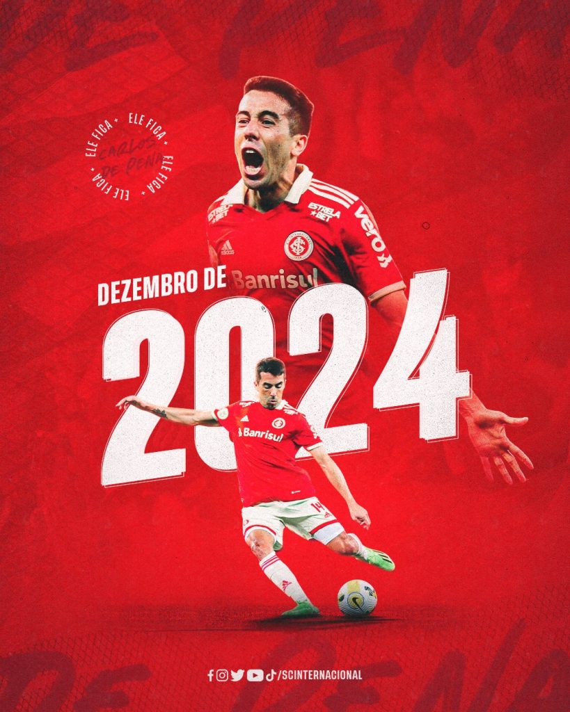Internacional renova com Carlos de Pena at&eacute; o fim de 2024