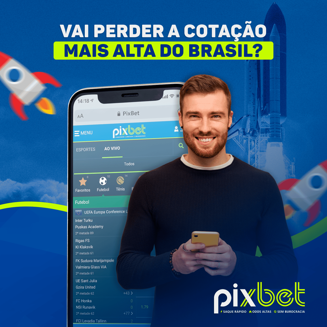 Cota&ccedil;&otilde;es dentro de Pixbet