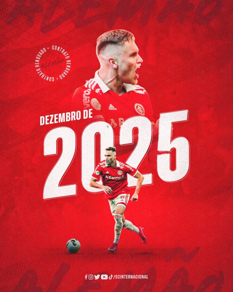 Internacional renova contrato de artilheiro at&eacute; o fim de 2025