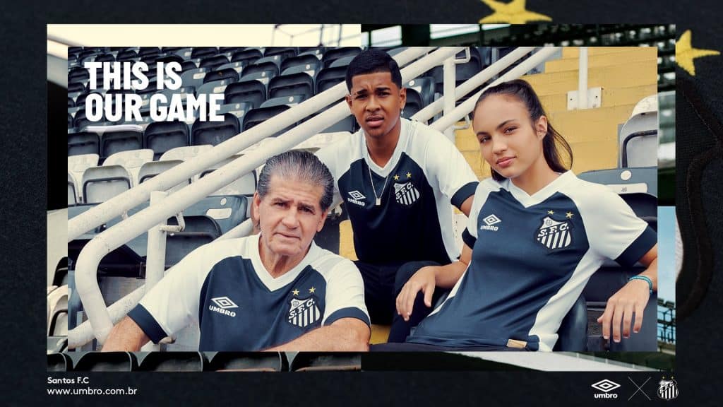 Santos lan&ccedil;a camisa retr&ocirc; em homenagem a momento hist&oacute;rico