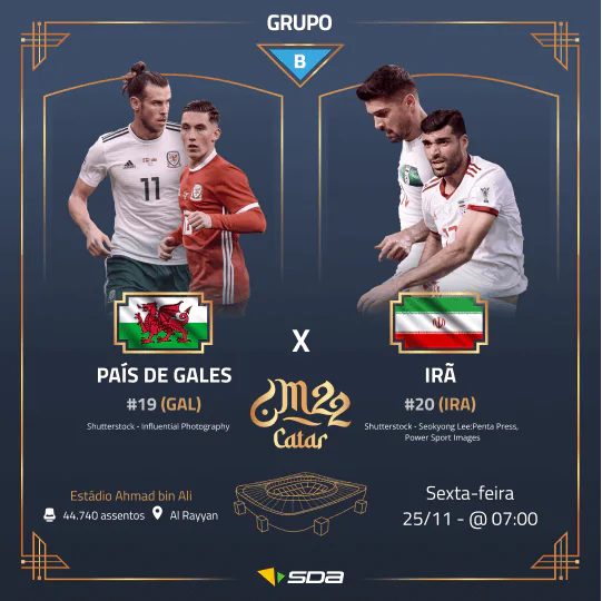 Pa&iacute;s de Gales x Ir&atilde;: onde assistir ao vivo, hor&aacute;rio e escala&ccedil;&otilde;es