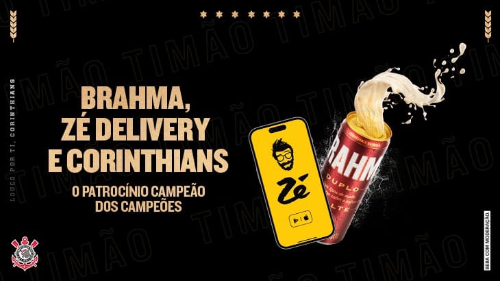 Corinthians fecha com Brahma e Z&eacute; Delivery, prometendo surpresas ao torcedor