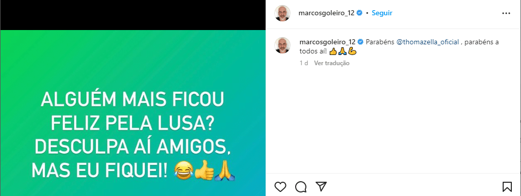 Marc&atilde;o celebra a perman&ecirc;ncia da Portuguesa