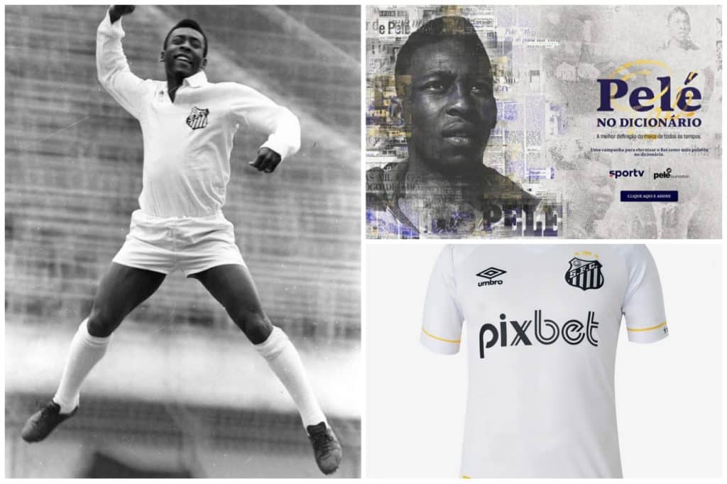 &ldquo;Campanha Pel&eacute; no dicion&aacute;rio&rdquo; vai estampar camisa do Santos contra o Atl&eacute;tico-MG