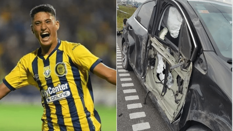 Atacante do Rosario Central sofre grave acidente de carro e assusta torcedores