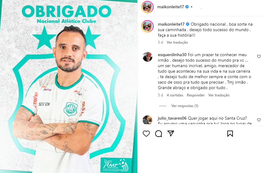 Nem na S&eacute;rie D? Campe&atilde;o da Libertadores com o Santos &eacute; dispensado e situa&ccedil;&atilde;o choca&nbsp;torcedores