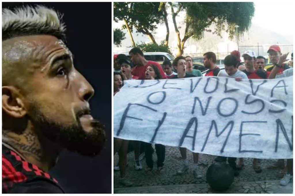 &ldquo;Volta pro Chile!&rdquo;, torcida do Flamengo manda recado para jogador em desembarque