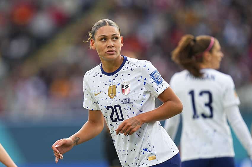 Trinity Rodman, filha de lenda da NBA &eacute; destaque dos Estados Unidos na Copa do Mundo