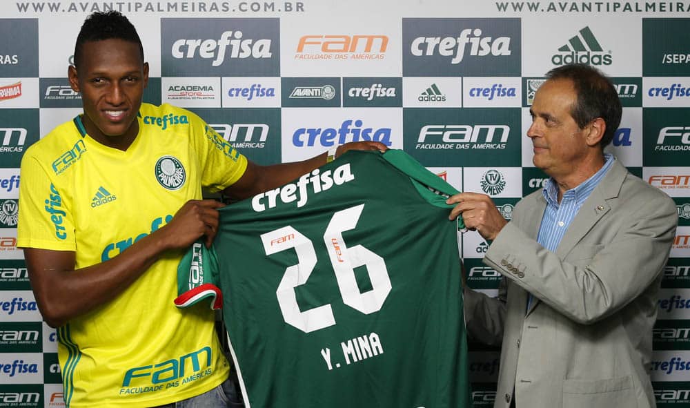 CHAP&Eacute;U NO PALMEIRAS! Gigante brasileiro toma a frente e pode fechar com Yerry Mina