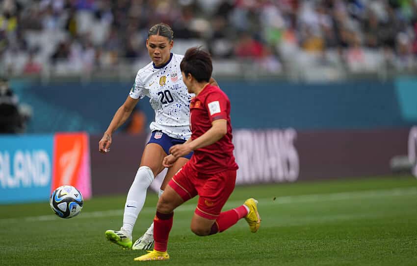 Trinity Rodman, filha de lenda da NBA &eacute; destaque dos Estados Unidos na Copa do Mundo