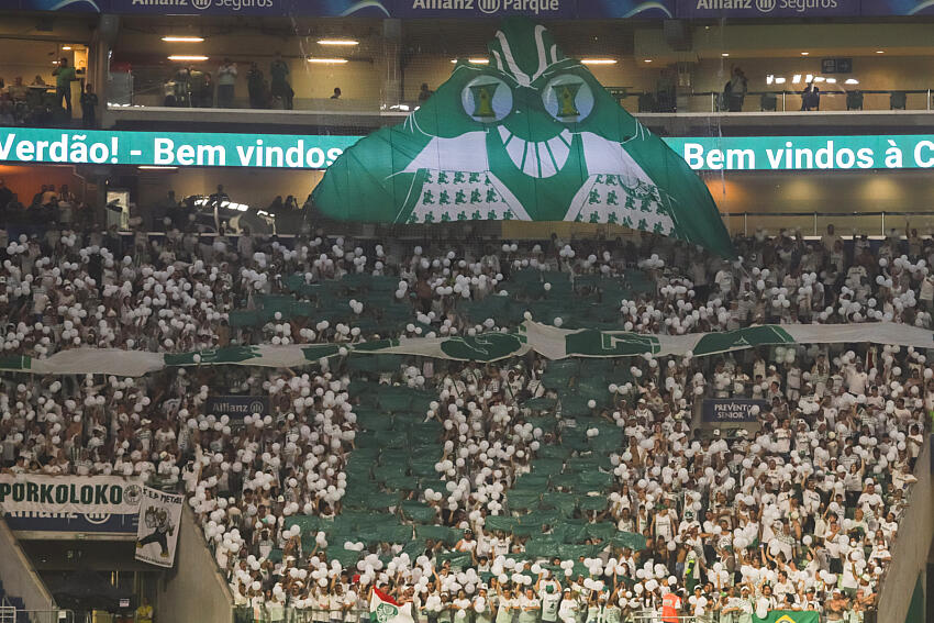 FIZERAM ISTO MESMO! Torcida do Palmeiras INOVA e protesto CRIATIVO chama a aten&ccedil;&atilde;o
